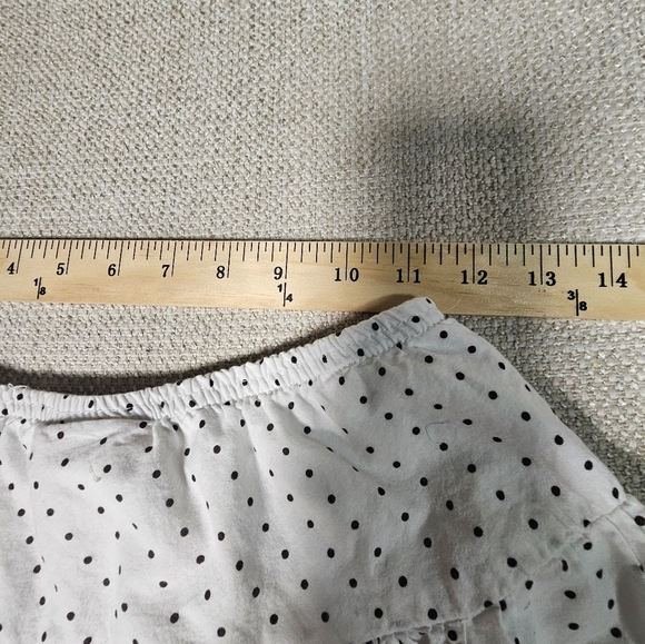 Joe Benbasset White Brown Floral Embroidered Lined Babydoll Skirt SM - Picture 7 of 11